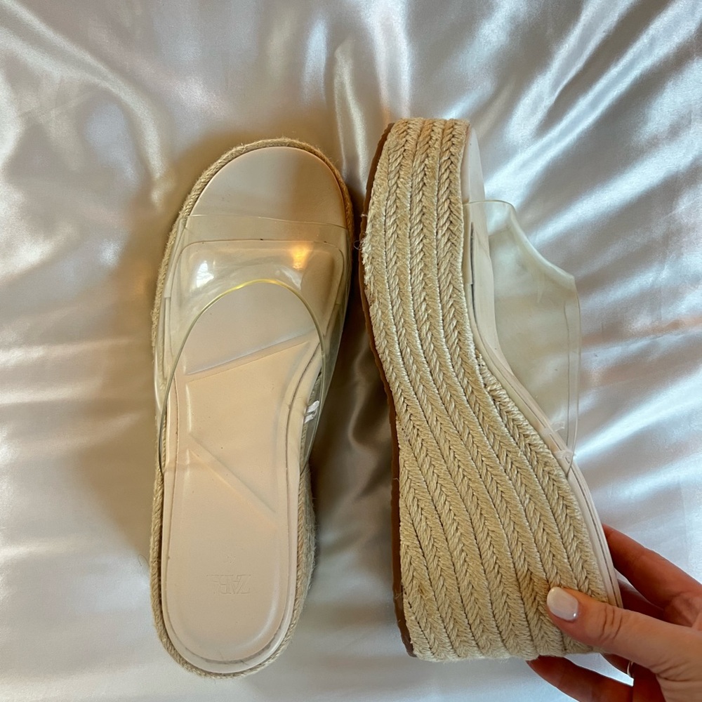 ZARA Platform Espadrille Wedge Sandal